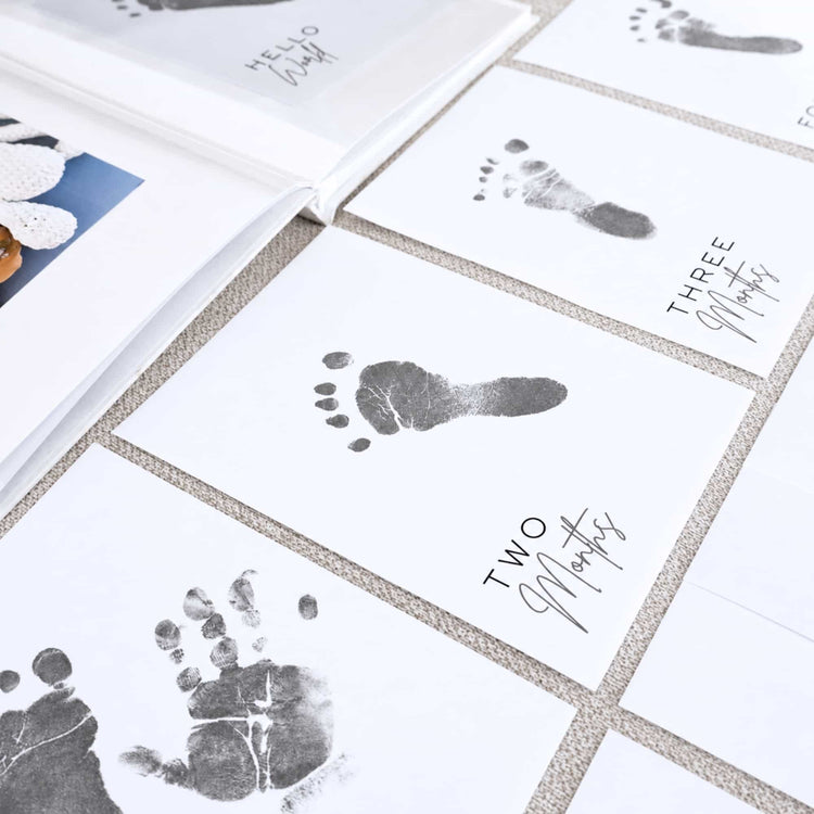 Beary Cute newborn keepsake bundle styled in a nursery