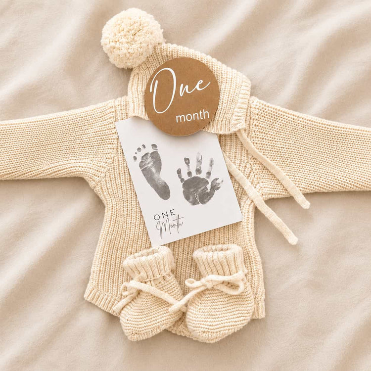 One Silly Goose inkless milestone footprint card